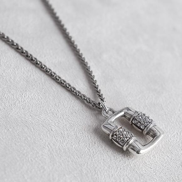 Brighton Meridian Linx Petite Necklace Silver Plated Crystal 16-18" - Picture 3 of 7